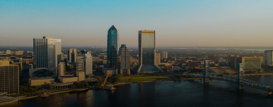 The skyline of Jacksonville, Florida.